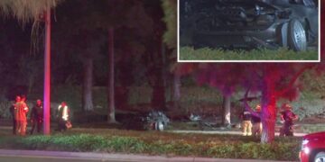 Two killed in supercar crash as McLaren smashes into tree and bursts into flames