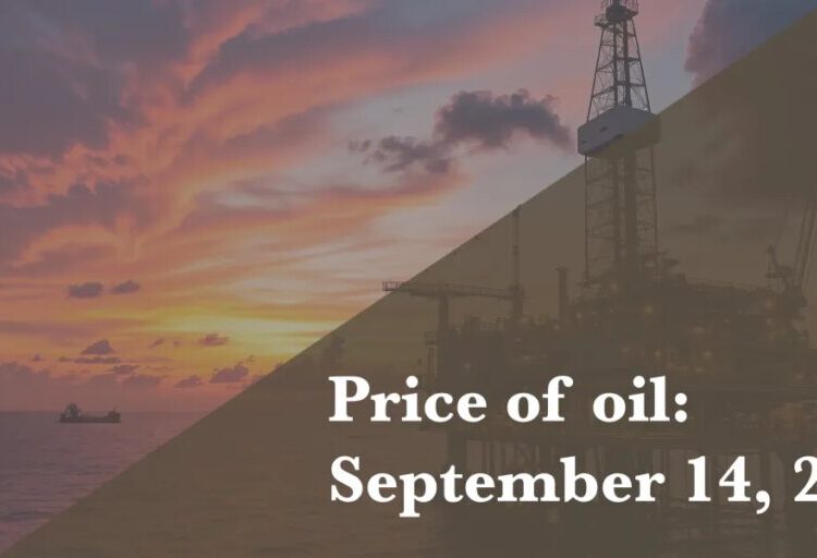 Current price of oil as of September 14, 2026