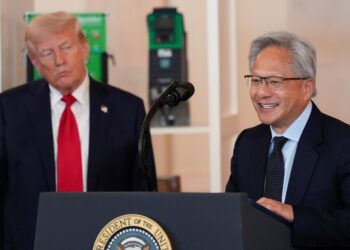 In onstage call with Nvidia CEO, Trump deems AI fears a ‘hoax’