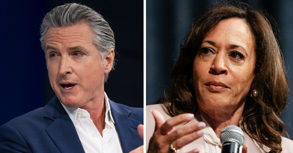 Gavin Newsom Says He Won’t Run in 2028 if Kamala Harris Does