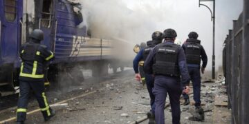 When drones targeted our train journey out of Ukraine