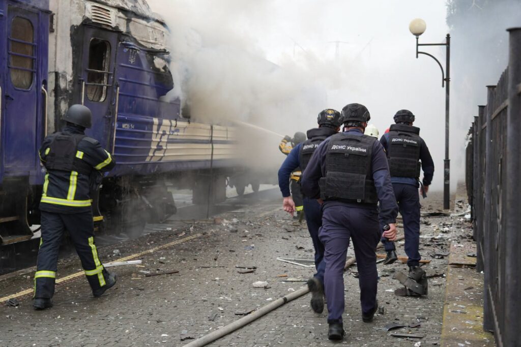 When drones targeted our train journey out of Ukraine