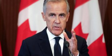 Mark Carney pitches Canada to global investors as ‘much more than being next to the United States’ and a reliable partner that ‘respects rule of law’