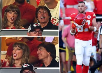 Taylor Swift hangs with Tom Cruise as she supports Travis Kelce at first Chiefs game since wedding