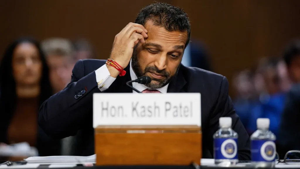 Kash Patel dressed down to his face over his ‘inane, debunked’ remarks
