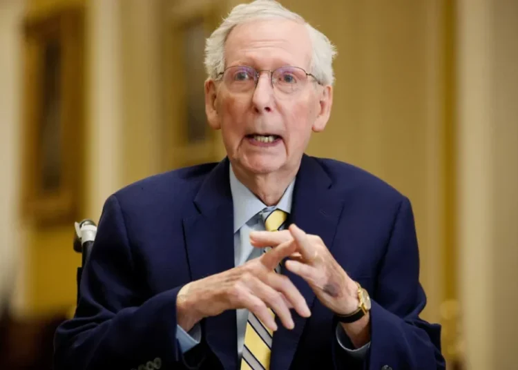 Senate filming ban under fire after cameras blocked from Mitch McConnell’s return