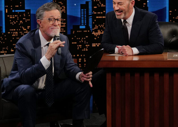 Stephen Colbert Returns to Late Night on ‘Jimmy Kimmel Live’