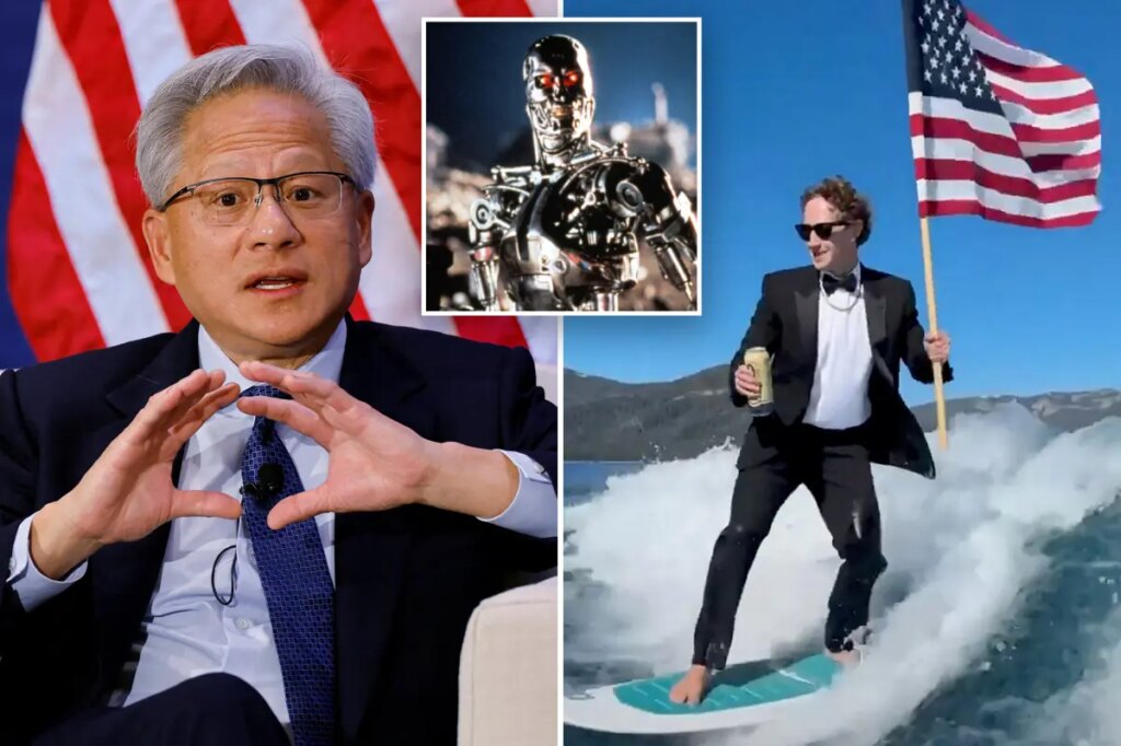 Meta’s Mark Zuckerberg, Nvidia’s Jensen Huang shrug off red-alarm AI warnings calling for government regulation