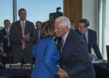 Exclusive: Inside the room where Nancy Pelosi and Mike Pence shared an emotional embrace in front of America’s leadership class