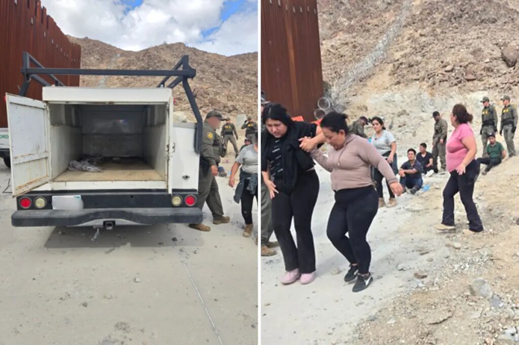 Border Patrol agents make shocking discovery as dozens of illegal migrants stuffed in back of truck in California desert