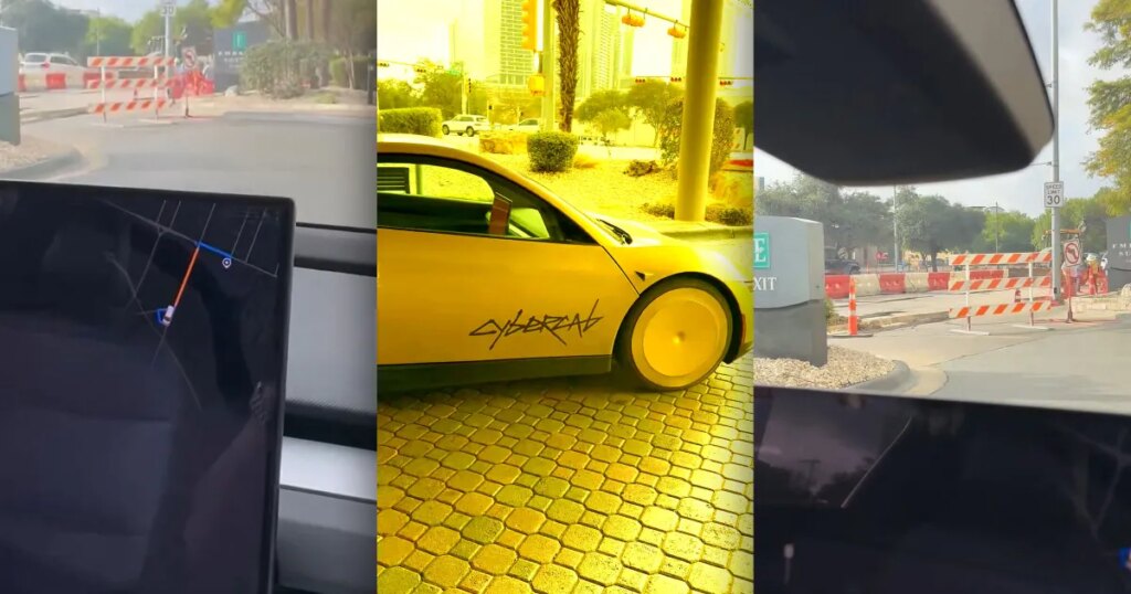 Bumbling Cybercab Gets Trapped in Hotel Parking Lot, Drops off Passenger Right Where He Started