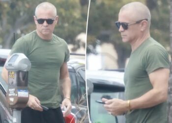 Colin Farrell shocks with newly shaved head in LA