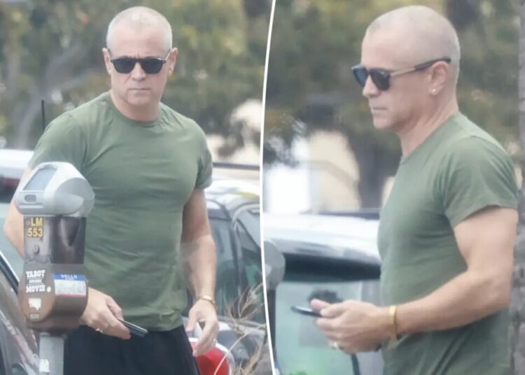 Colin Farrell shocks with newly shaved head in LA