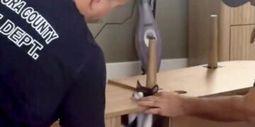 California firefighters, a trapped kitten and a collective ‘aww’ from the internet