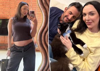 Pregnant Farrah Aldjufrie and Zach Goldsmith’s relationship status revealed as duo prepares to welcome baby boy