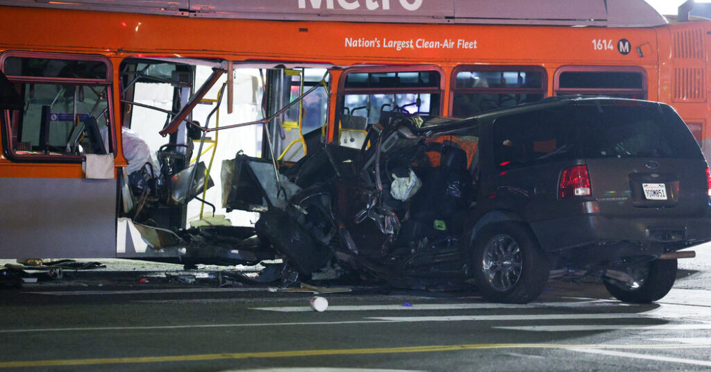 S.U.V. Driver Charged With Murder in Los Angeles Bus Crash