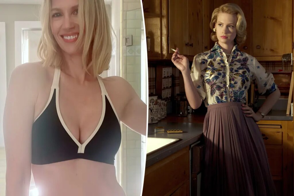 ‘Mad Men’ alum January Jones, 48, wows in classic black-and-white bikini in end-of-summer snap