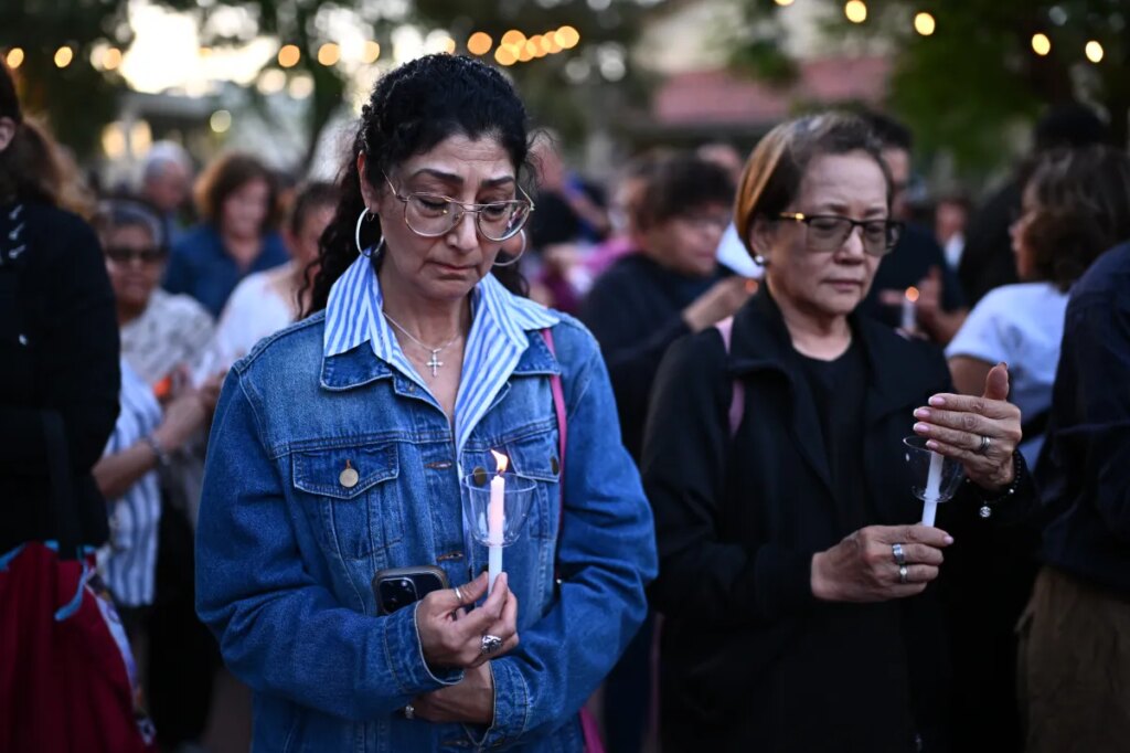 Mourners come together at LA vigil for lives lost in deadly Metro bus crash, NBC4 news helicopter crash