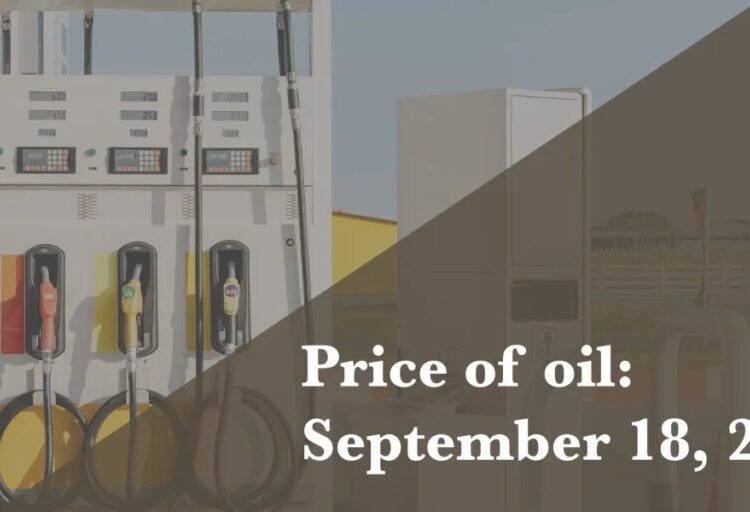 Current price of oil as of September 18, 2026