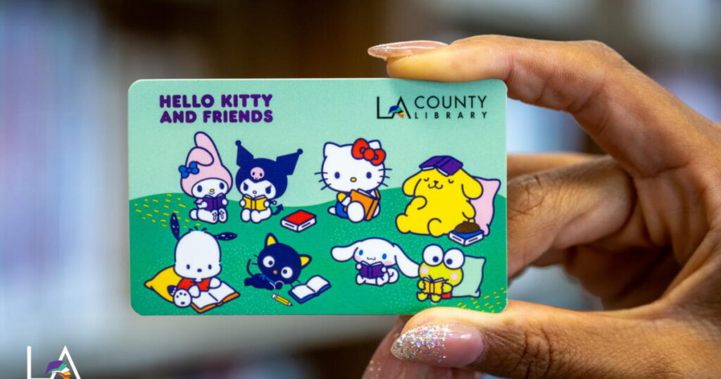 ‘Super cute’ Hello Kitty cards draw crowds to the L.A. County Library