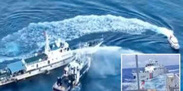 China Coast Guard vessel rams and damages Philippine boat on refueling mission