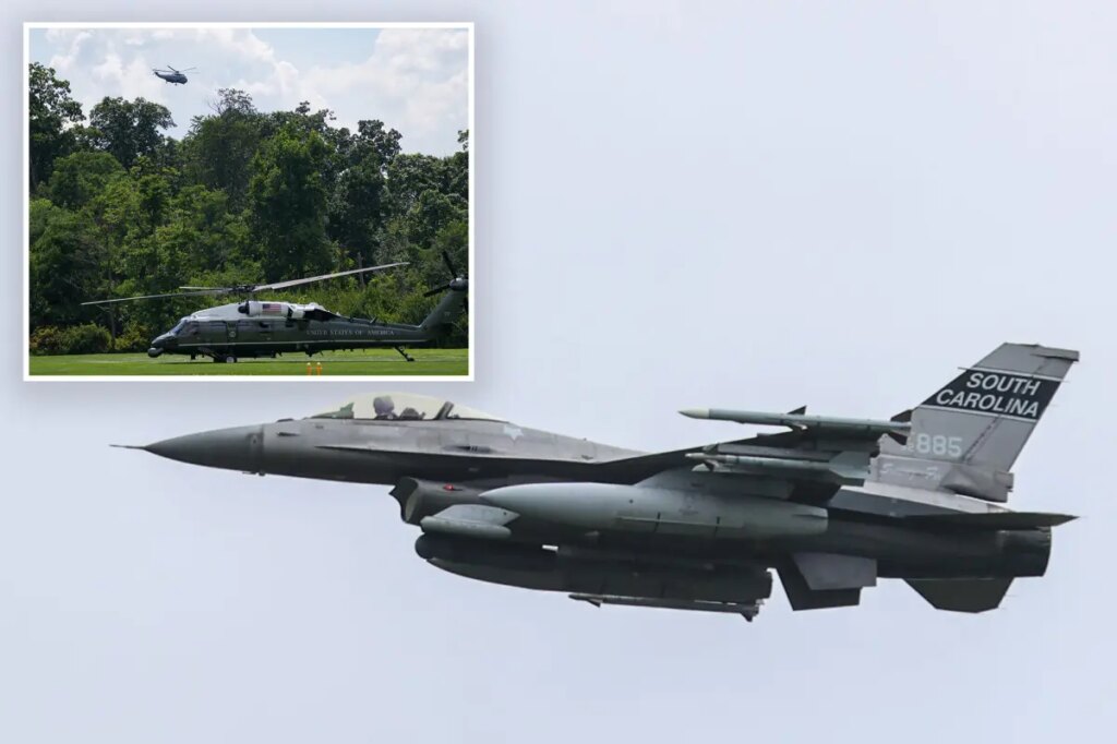Fighter jet dramatically intercepts aircraft flying over Camp David’s restricted airspace — causing concern with Trump in town