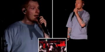 Ed Sheeran weeps on stage, says Israel’s actions in Gaza ‘unjustifiable’ in emotional first speech since Macklemore fiasco