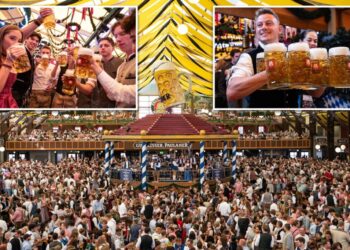Germany’s Oktoberfest kicks off rowdy festivities as mayor taps first beer keg