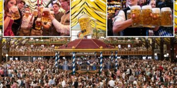Germany’s Oktoberfest kicks off rowdy festivities as mayor taps first beer keg