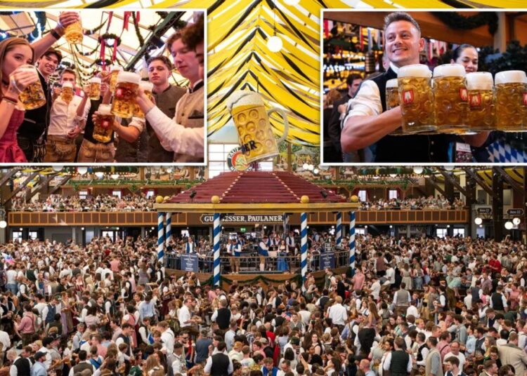 Germany’s Oktoberfest kicks off rowdy festivities as mayor taps first beer keg