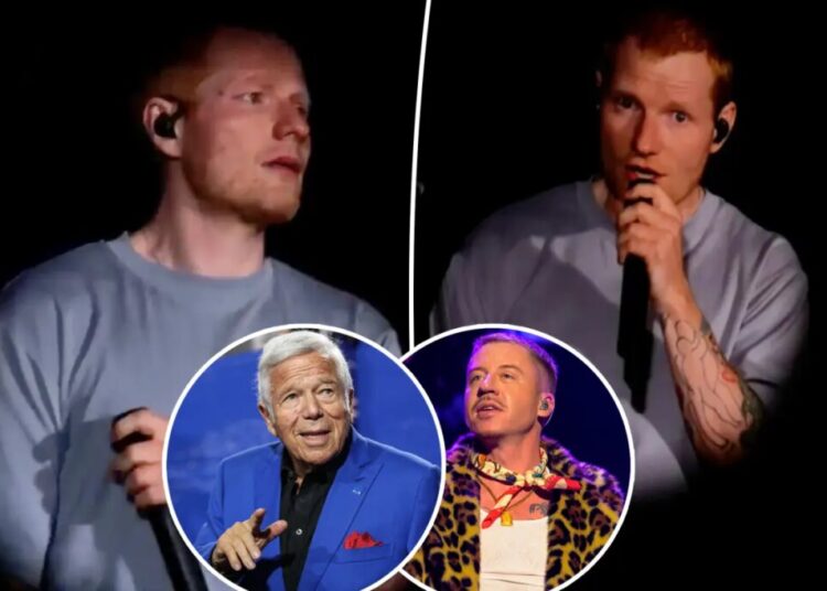 Ed Sheeran breaks down in tears as he returns to the stage for first show after Macklemore controversy: ‘I’m so, so sorry’