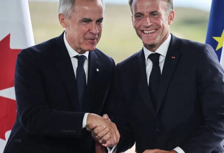 Canada and France in talks to deepen ties and ‘live our lives as we choose’ while Macron also seeks oil and gas as Iran war disrupts supplies