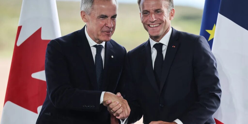 Canada and France in talks to deepen ties and ‘live our lives as we choose’ while Macron also seeks oil and gas as Iran war disrupts supplies