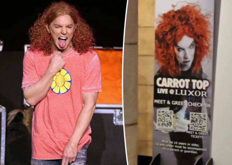 Carrot Top’s Las Vegas shows canceled as he receives ‘close medical care’ after alleged suicide attempt