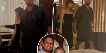 Taylor Swift and Travis Kelce hold hands at Patrick Mahomes’ birthday celebration