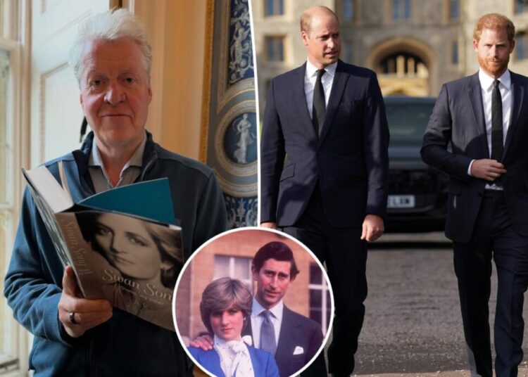 Princess Diana’s brother says his bombshell claims against King Charles following her death will ‘not be a surprise’ to nephews William and Harry
