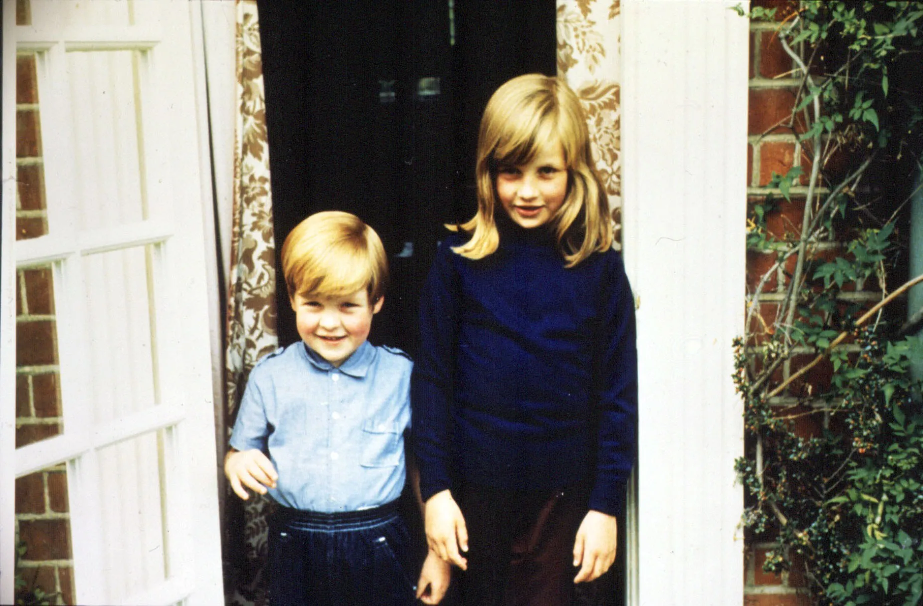 Lady Diana Spencer and her brother Charles Spencer as children.