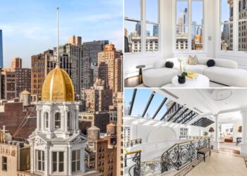 Gold-domed NYC penthouse fetches barely a third of its $25M ask