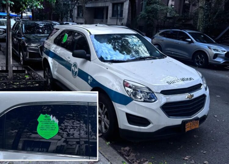 ‘Disgruntled’ car owner slaps ‘shame sticker’ on NYC sanitation car