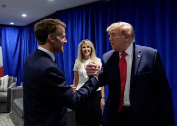 Trump meets with Macron in New York ahead of United Nations General Assembly 