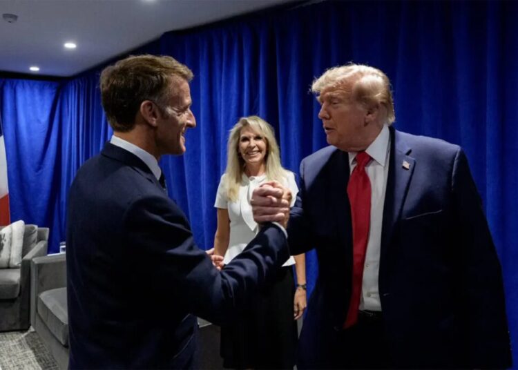 Trump meets with Macron in New York ahead of United Nations General Assembly