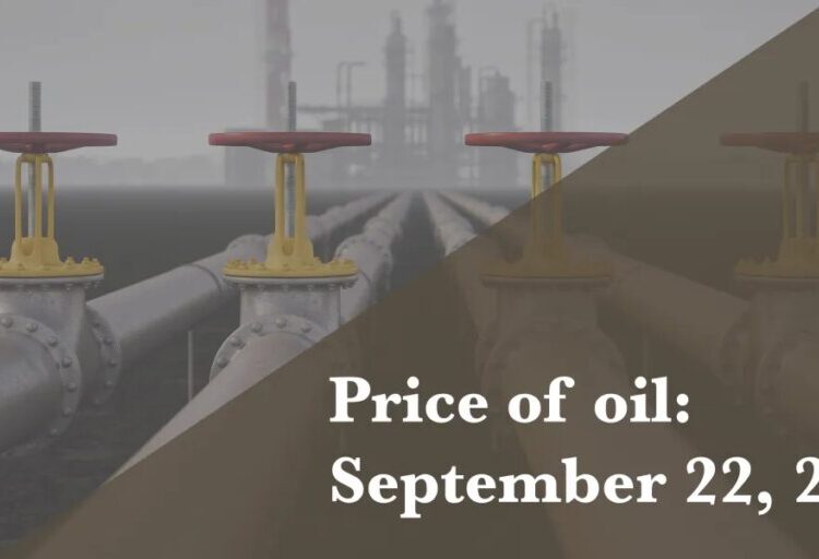Current price of oil as of September 22, 2026