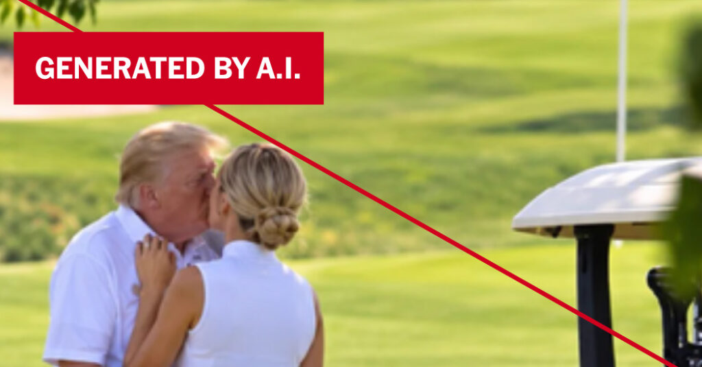 An A.I. Image of Trump Kissing a Woman Was Fake. It Spread Anyway.