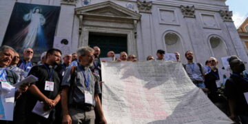 Priests, nuns march to Vatican to demand end to ‘genocide’ in Gaza