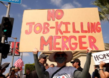 Protesters at Paramount’s gates say Bonta ‘caved’ on Warner Bros. merger deal
