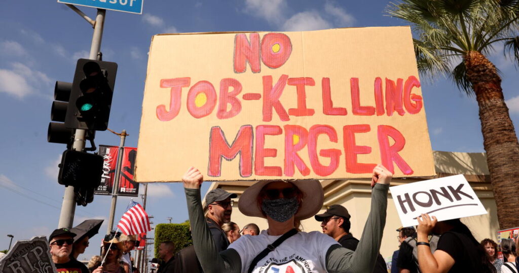 Protesters at Paramount’s gates say Bonta ‘caved’ on Warner Bros. merger deal