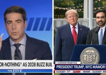 Jesse Watters Questions Whether Trump Was Looking at Mamdani in ‘A Sexual Way’ at New York Presser
