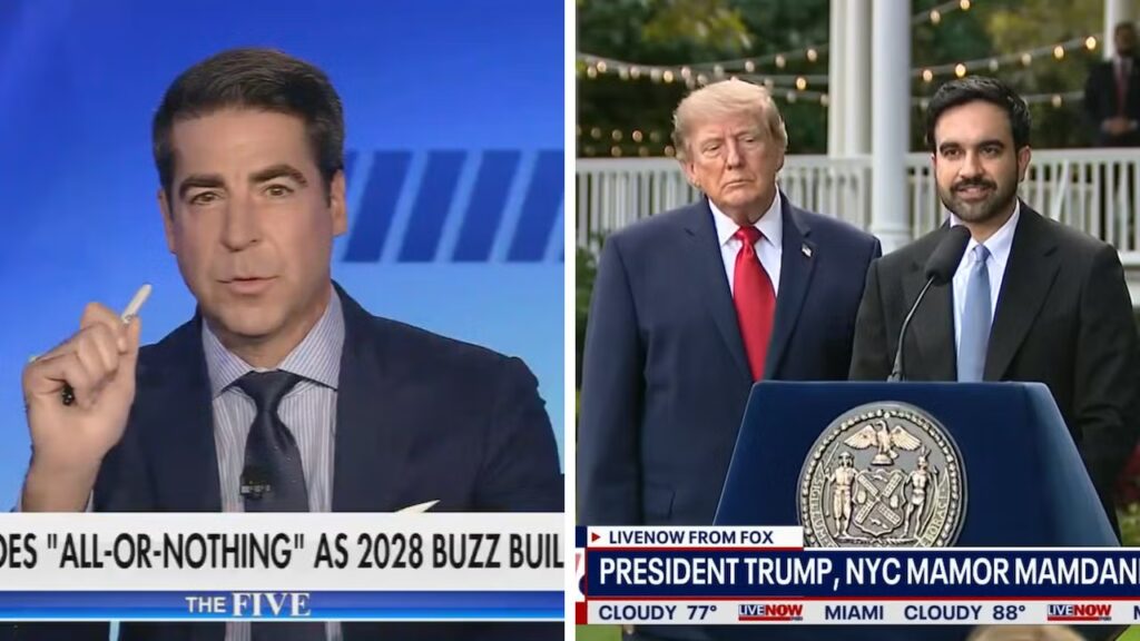 Jesse Watters Questions Whether Trump Was Looking at Mamdani in ‘A Sexual Way’ at New York Presser