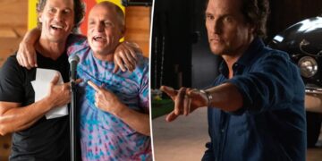 Matthew McConaughey and Woody Harrelson play caricatures of themselves in Apple’s bizarre ‘Brothers’: review