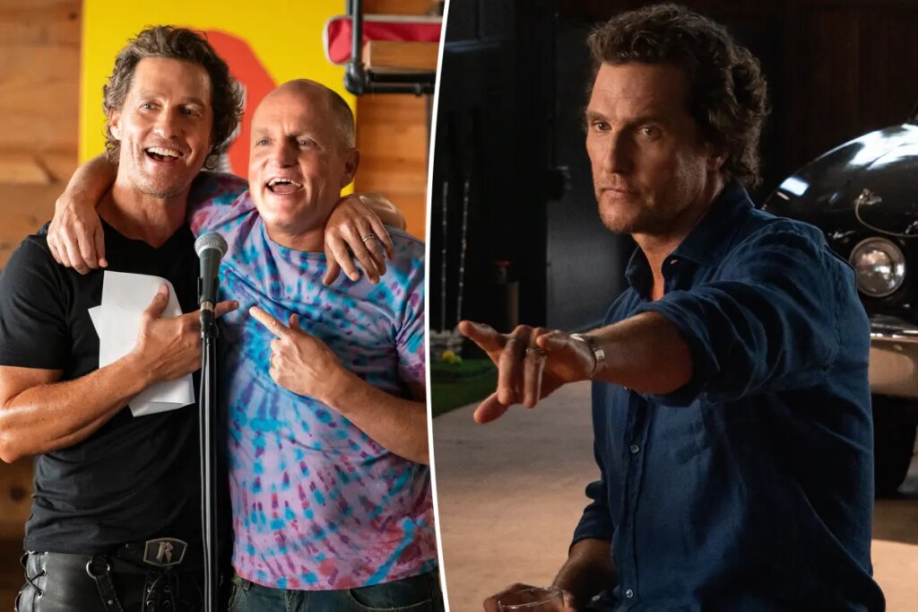 Matthew McConaughey and Woody Harrelson play caricatures of themselves in Apple’s bizarre ‘Brothers’: review